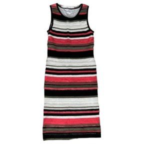 New York & Company Striped Midi Dress Size XS